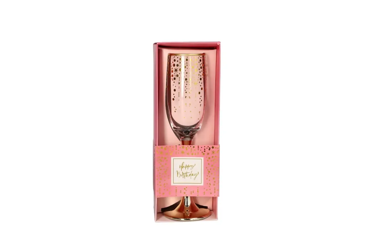 COPA DE VIDRIO 300ML HAPPY BIRTHDAY EN CJ