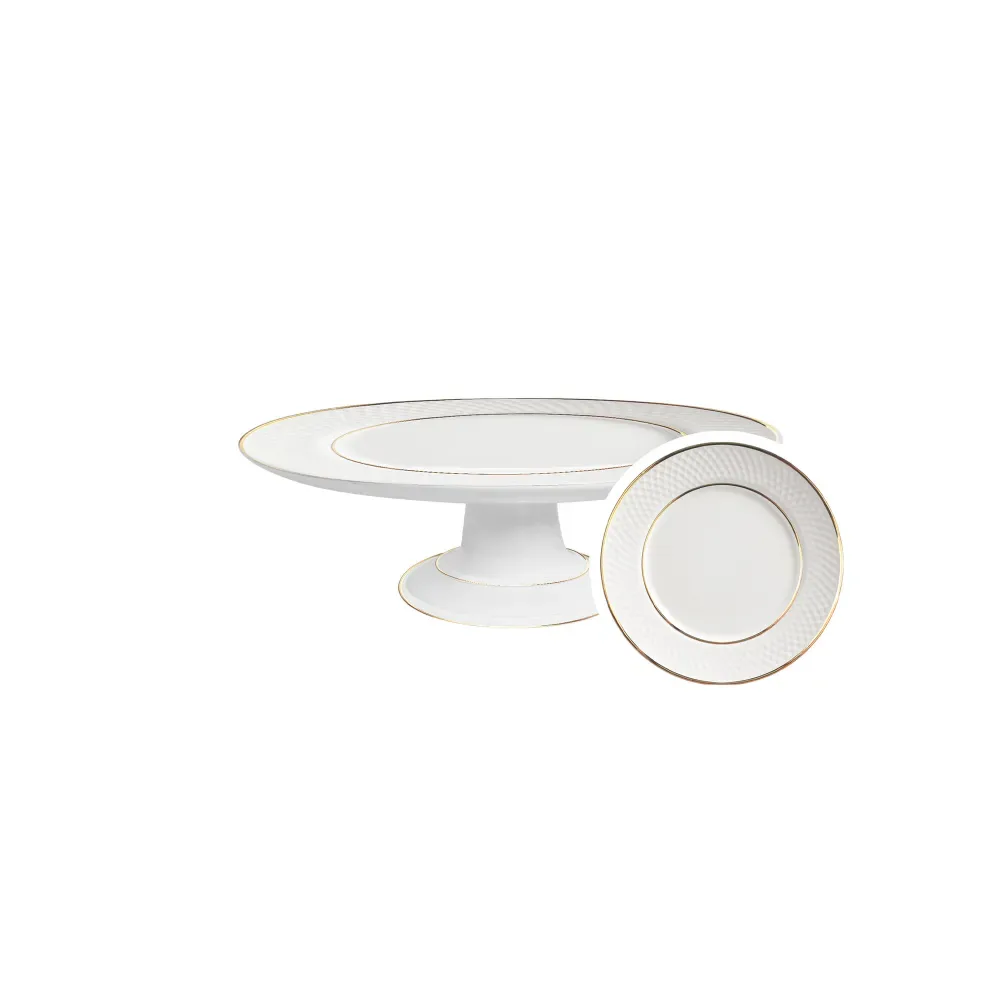 Plato de Pastel P Split Oro - Ø 21 cm - Alt. 7.5 cm