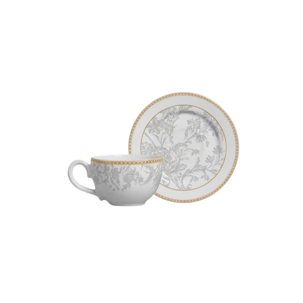 SET TAZA DE TÉ C/ PLATILLO RETO CAROLINE 15 x 15 x 9