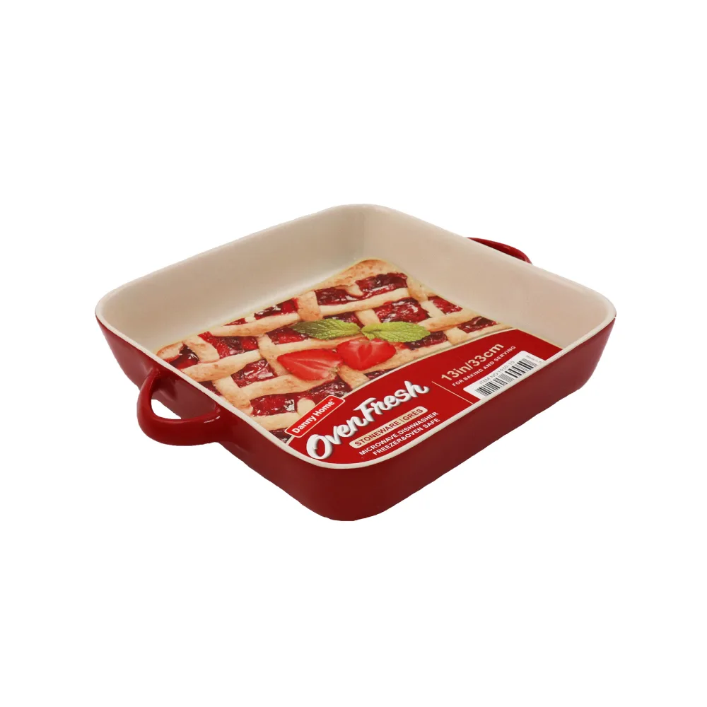 ASADERA CERAMICA OVEN FRESH ROJO /CREMA, 10.8 - 6