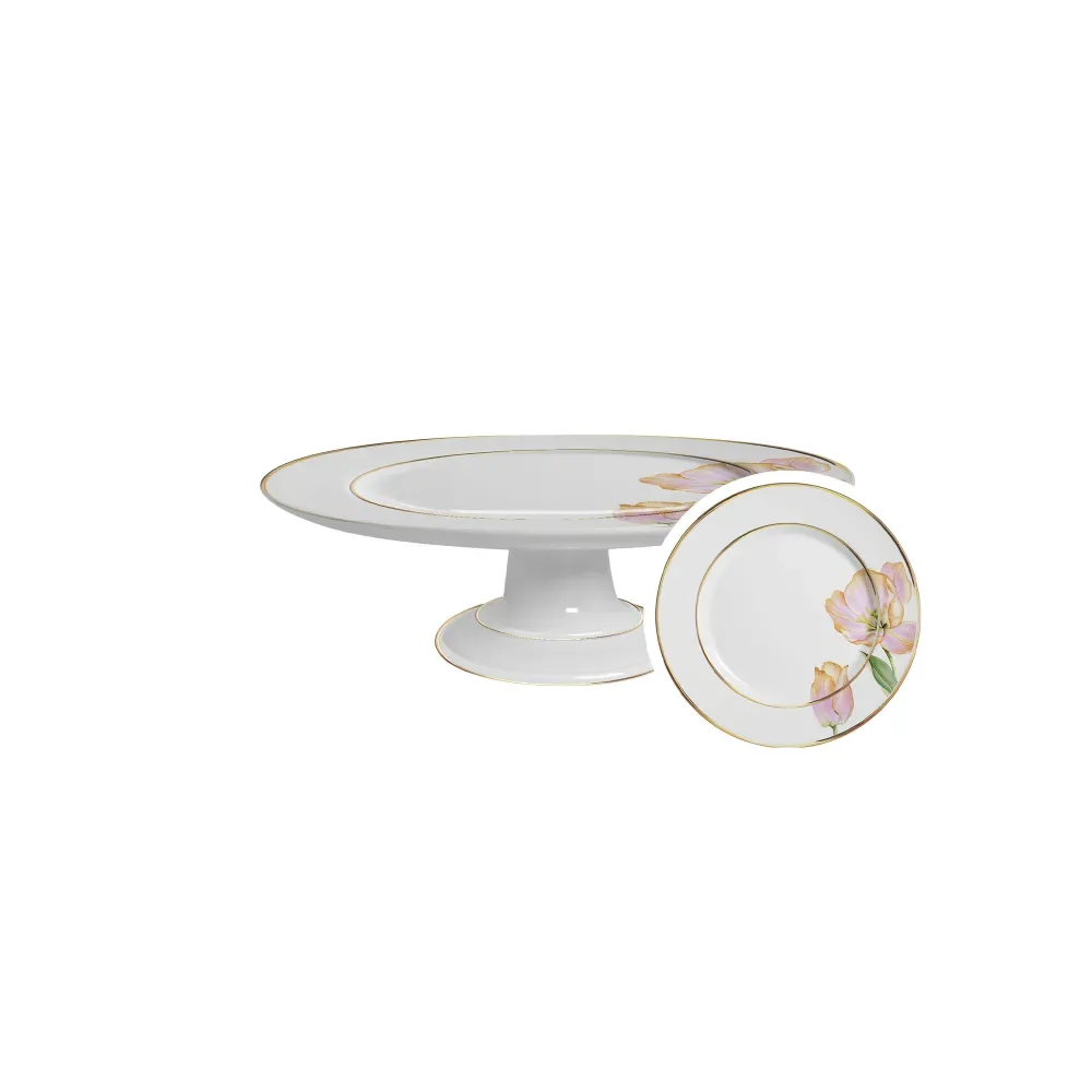 Plato de Pastel P Fiore - Ø 21 cm - Alt. 7.5 cm