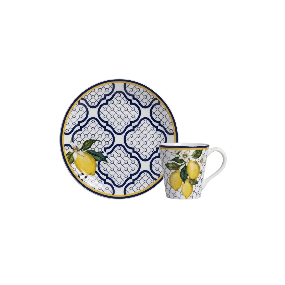 SET TAZA DE CAFÉ C/PLATILLO SICILIA 11,5 x 11,5 x 7
