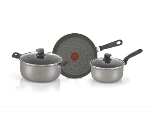 BATERIA DE COCINA IMUSA ANTIADHERENTE 5PZ C/ TAPA DE VIDRIO TALENT