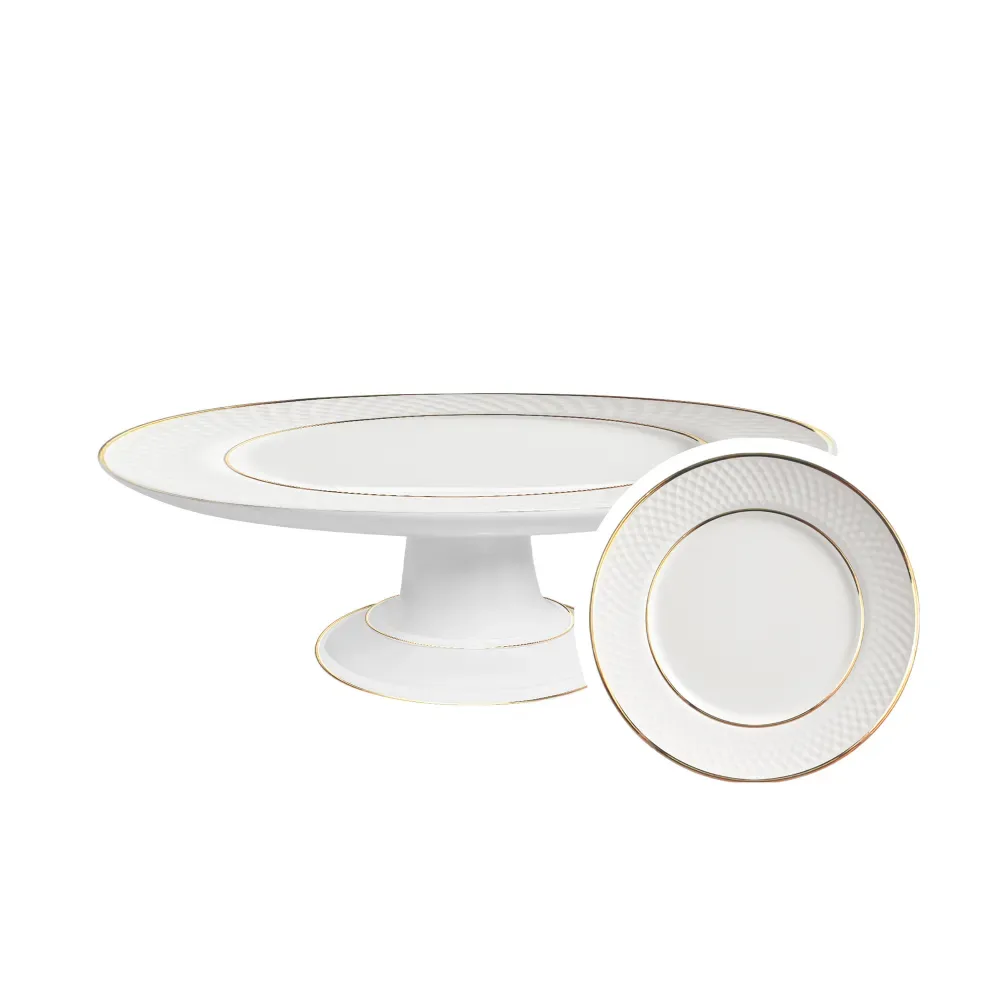 Plato de Pastel M Split Oro - Ø 29 cm - Alt. 8.5 cm